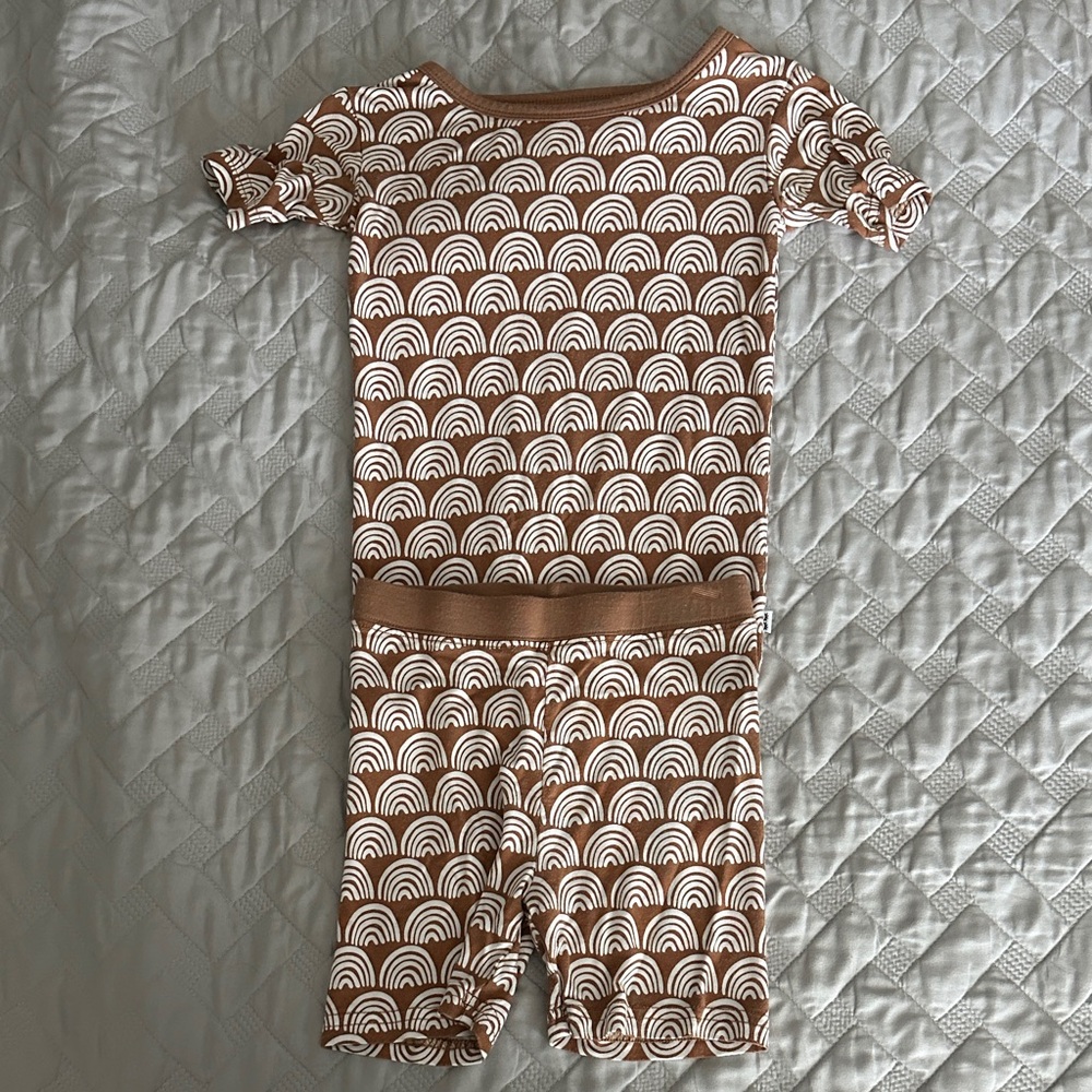 Little Sleepies Brown and White Kids Pajama Set